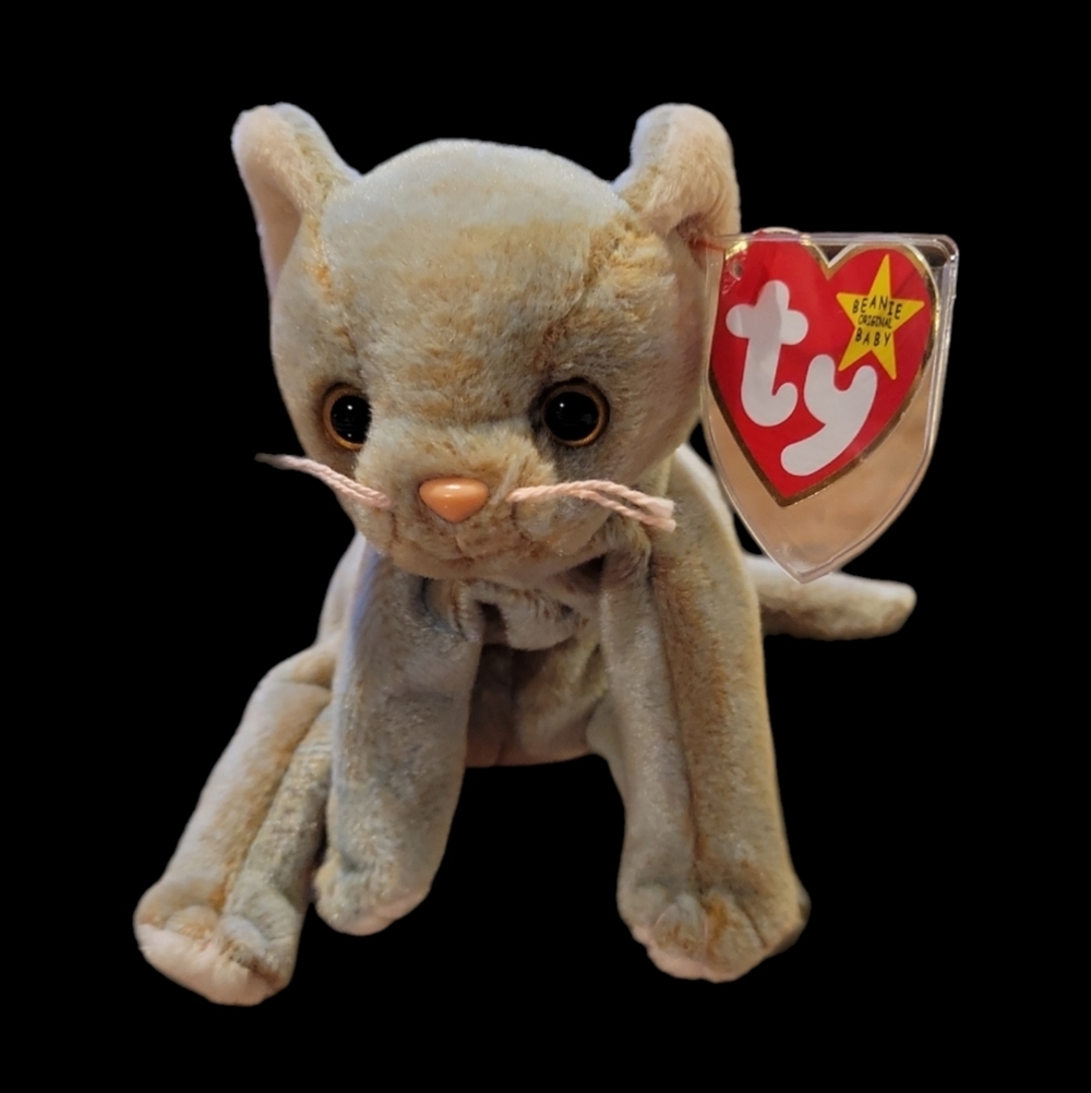 Retired TY Beanie Baby "Scat" 🐱 with Errors